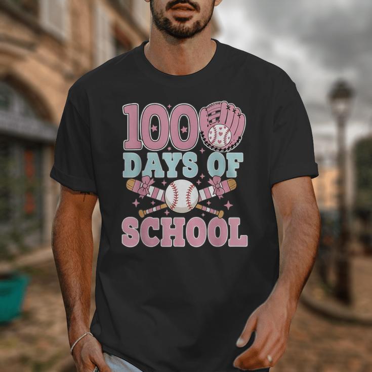 100 Days Of School Baseball 100th Day Of School Girls Unisex T-Shirt 100 Days Of School Baseball 100th Day Of School Girls Unisex T-Shirt