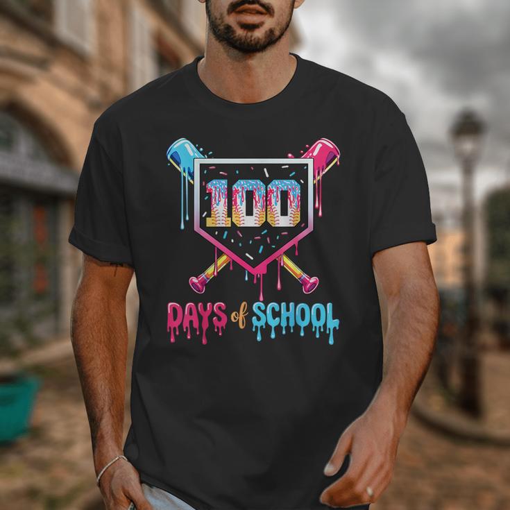 100 Days Of School Ice Cream Drip Baseball 100 Days Smarter Unisex T-Shirt