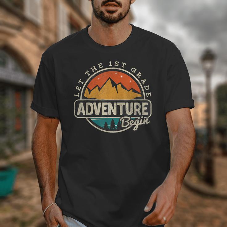 1st First Grade Shirt Adventure Begin Back To School Unisex T-Shirt