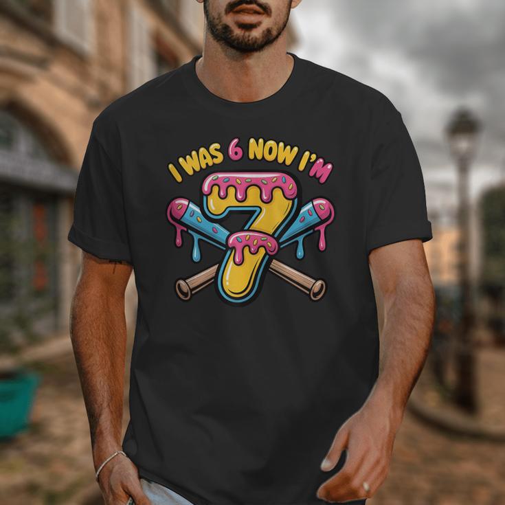 I Was 6 Now I'm 7 Dripping Ice Cream Baseball 67 Drip Unisex T-Shirt I Was 6 Now I'm 7 Dripping Ice Cream Baseball 67 Drip Unisex T-Shirt