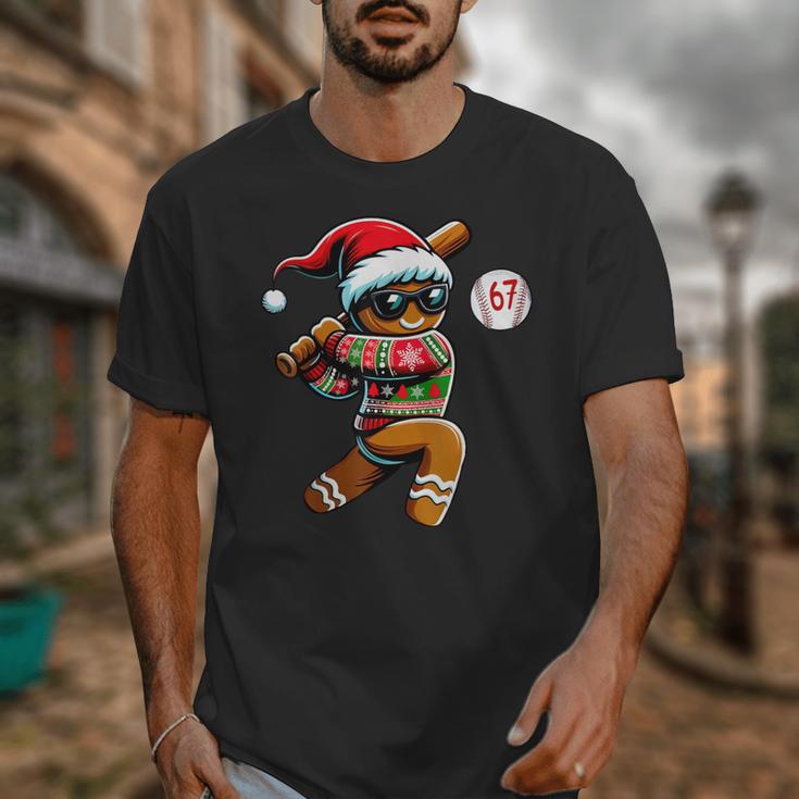 67 Gingerbread Man Playing Baseball Christmas 6 7 Meme Unisex T-Shirt 67 Gingerbread Man Playing Baseball Christmas 6 7 Meme Unisex T-Shirt