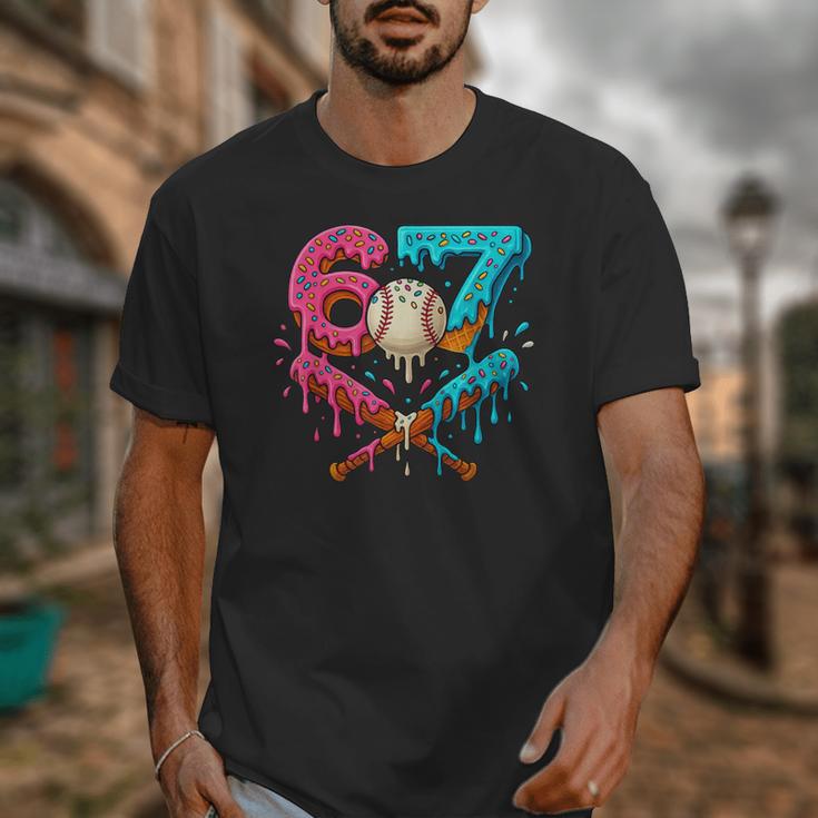 67 Ice Cream Drip Baseball Meme – Six Seven Gen Alpha Unisex T-Shirt