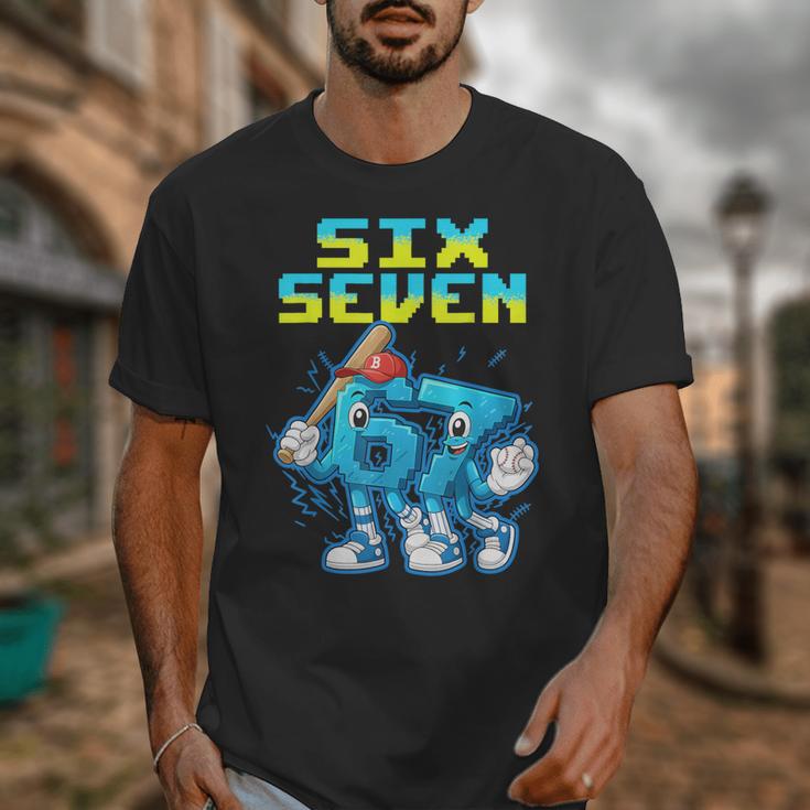67 Six Seven 6-7 Italian Brainrot Kids Baseball Meme Unisex T-Shirt 67 Six Seven 6-7 Italian Brainrot Kids Baseball Meme Unisex T-Shirt