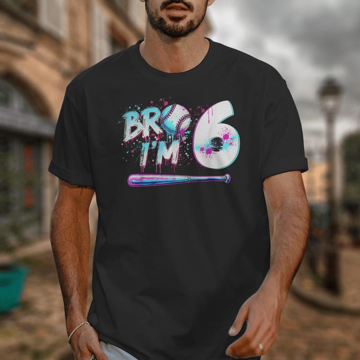 6th Birthday Boy Bro I'm 6 Year Old Baseball Ice Cream Drip Unisex T-Shirt 6th Birthday Boy Bro I'm 6 Year Old Baseball Ice Cream Drip Unisex T-Shirt