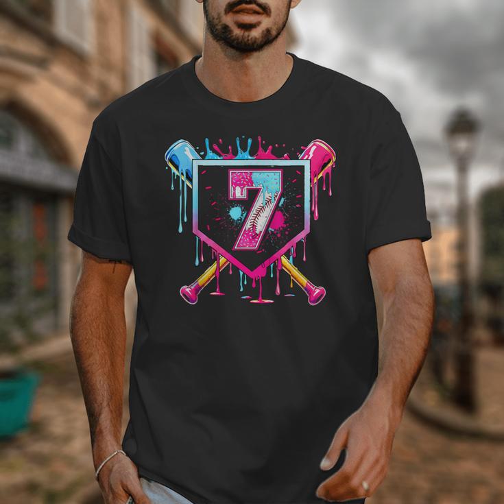7th Birthday Boys Baseball Ice Cream Drip Boys Baseball Unisex T-Shirt 7th Birthday Boys Baseball Ice Cream Drip Boys Baseball Unisex T-Shirt