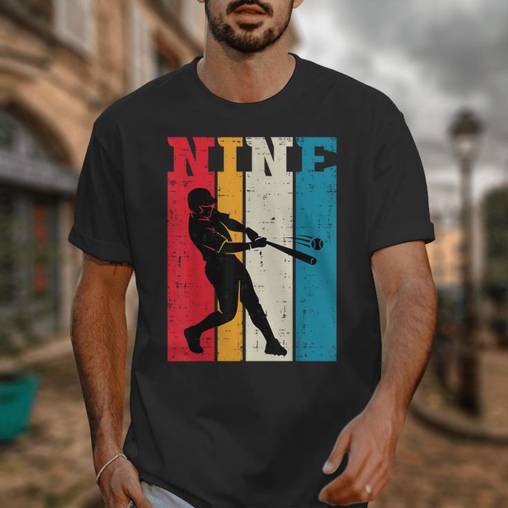 9th Birthday Nine Baseball Batter 9 Year Old Bday Boys Kids Unisex T-Shirt