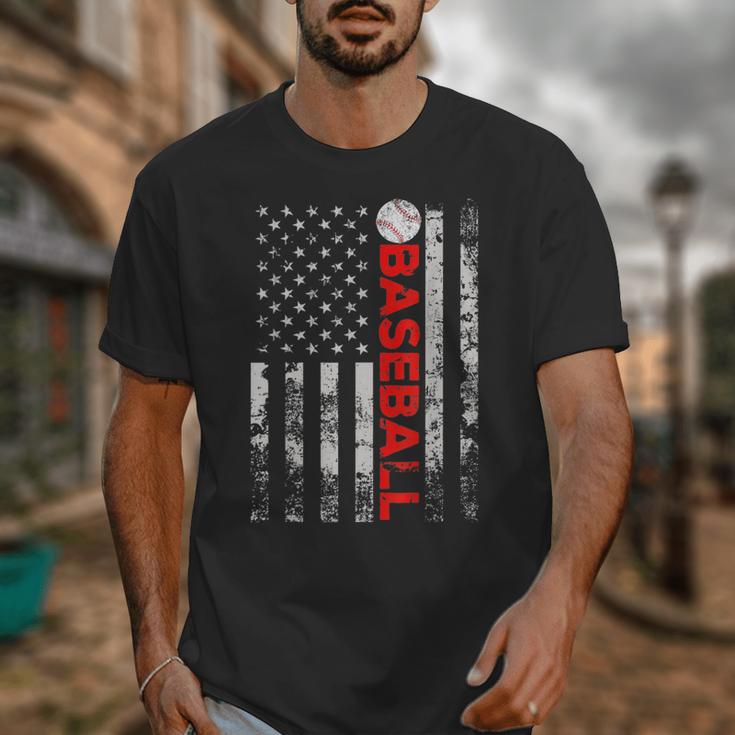 American Flag Baseball Team Baseball Player Baseball Unisex T-Shirt