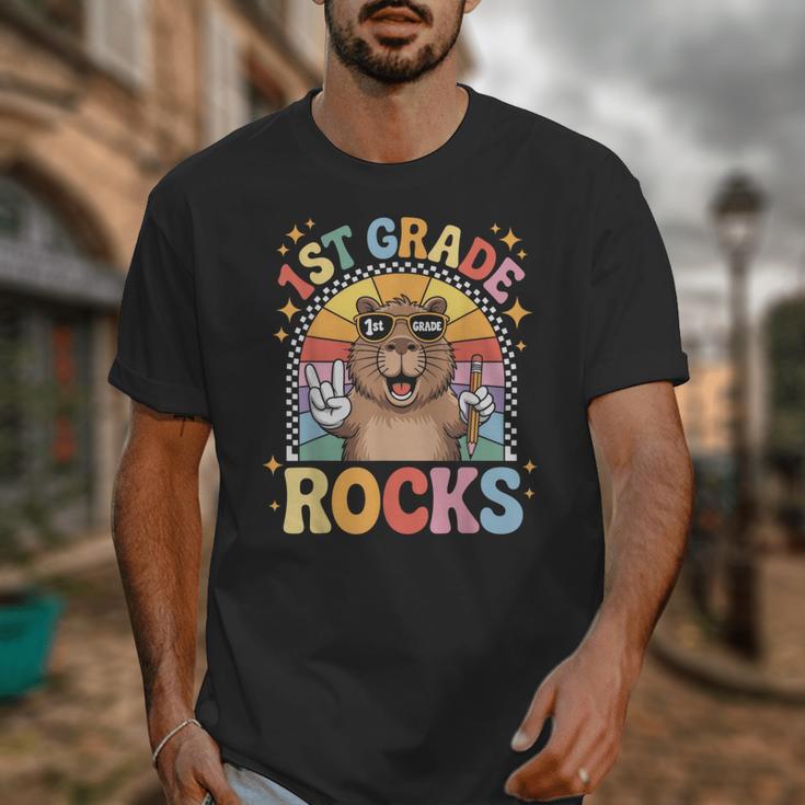 Back To School 1st Grade Capybara First Grade Rocks Unisex T-Shirt Back To School 1st Grade Capybara First Grade Rocks Unisex T-Shirt