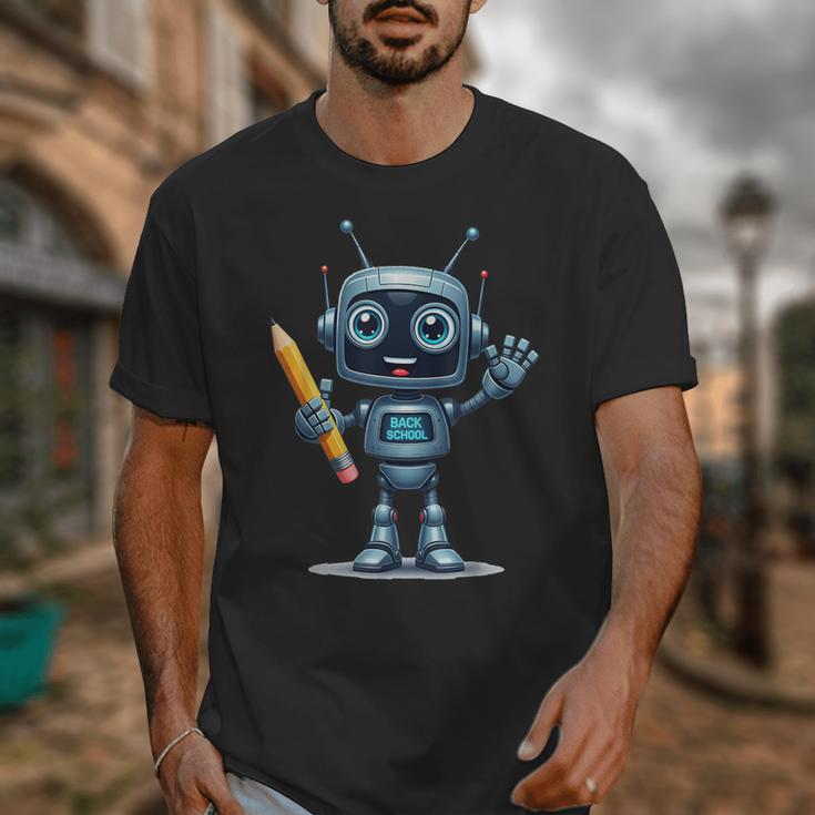 Back To School 2025 Robot Pencil For Kids Unisex T-Shirt Back To School 2025 Robot Pencil For Kids Unisex T-Shirt