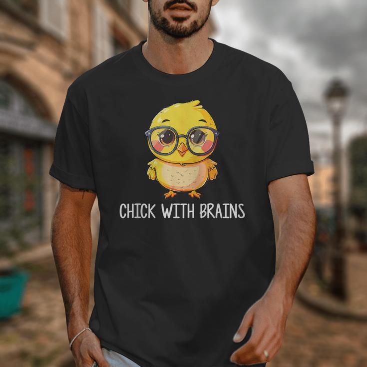 Back To School Chick With Brains Smart Intelligent Girls Unisex T-Shirt Back To School Chick With Brains Smart Intelligent Girls Unisex T-Shirt
