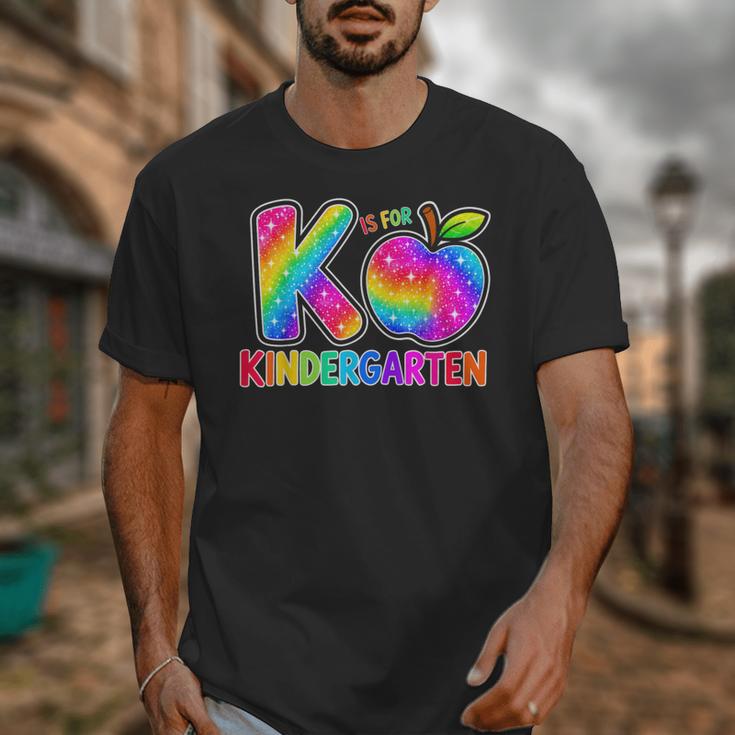 Back To School F Is For Kindergarten Rainbow Apple Kid Unisex T-Shirt Back To School F Is For Kindergarten Rainbow Apple Kid Unisex T-Shirt