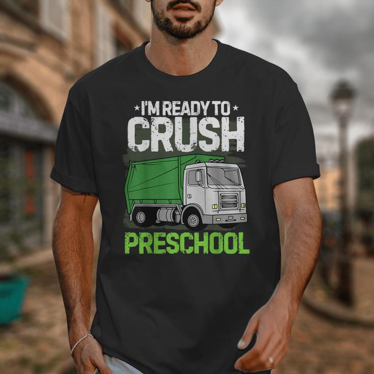 Back To School First Day Of Preschool Garbage Truck Boys Unisex T-Shirt