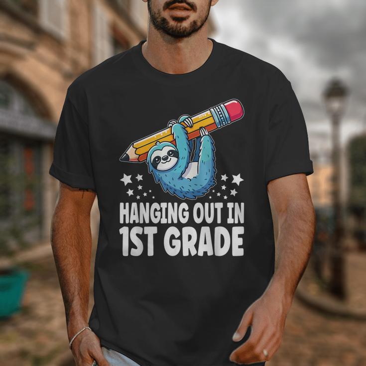 Back To School First Grade Sloth Hanging Out In 1st Grade Unisex T-Shirt Back To School First Grade Sloth Hanging Out In 1st Grade Unisex T-Shirt