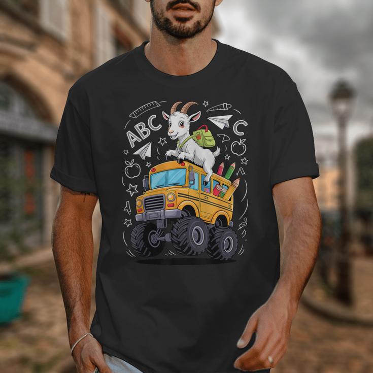 Back To School Goat School Bus 100 Days Of School Unisex T-Shirt Back To School Goat School Bus 100 Days Of School Unisex T-Shirt