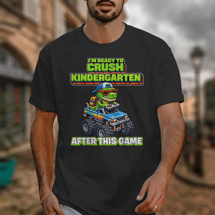 Back To School Kindergarten Retro Monster Truck Dinosaur Boy Unisex T-Shirt