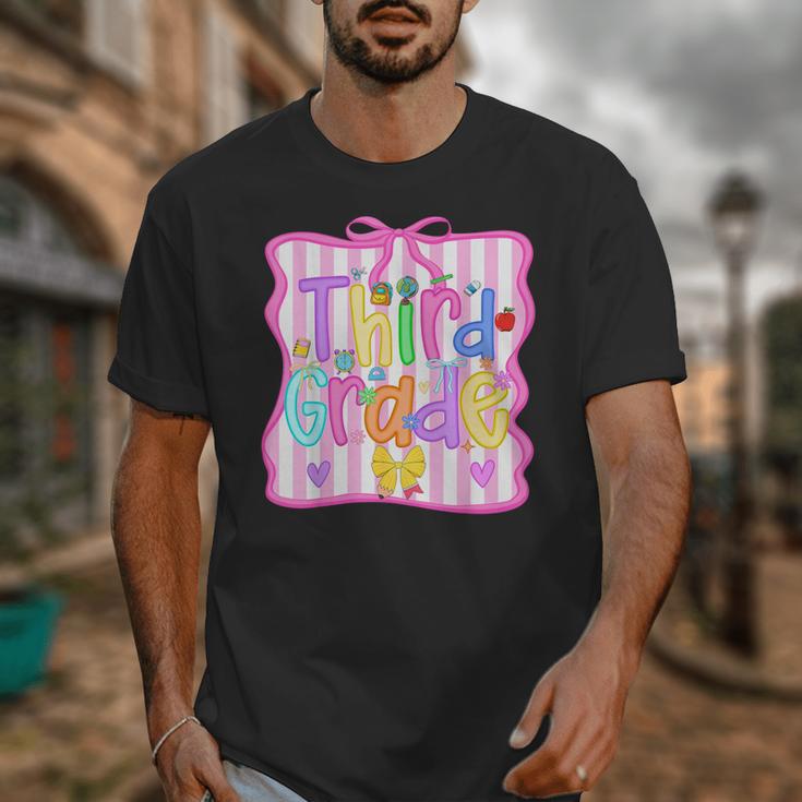 Back To School Third Grade Girls Coquette Bow 3rd Grade Kids Unisex T-Shirt Back To School Third Grade Girls Coquette Bow 3rd Grade Kids Unisex T-Shirt