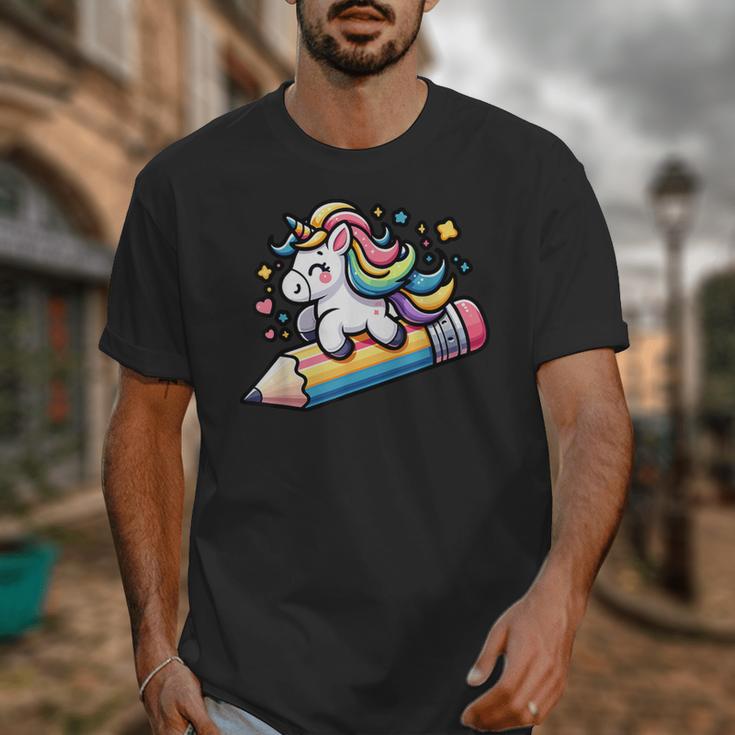 Back To School Unicorn Riding A Pencil Unisex T-Shirt Back To School Unicorn Riding A Pencil Unisex T-Shirt