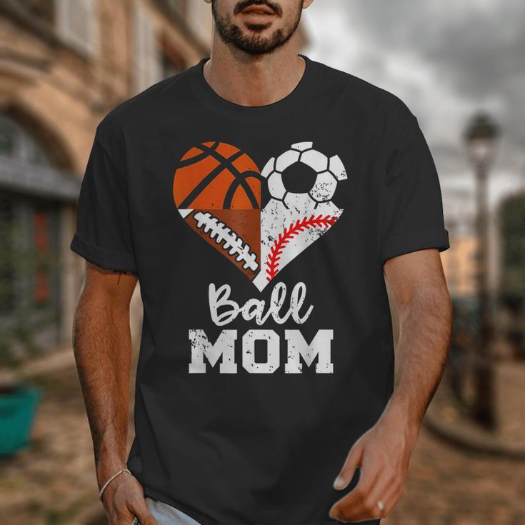 Ball Mom Heart Soccer Basketball Baseball Football Mom Unisex T-Shirt Ball Mom Heart Soccer Basketball Baseball Football Mom Unisex T-Shirt