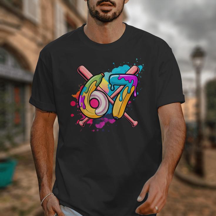 Banana Baseball 67 Ice Cream Drip Meme Unisex T-Shirt Banana Baseball 67 Ice Cream Drip Meme Unisex T-Shirt