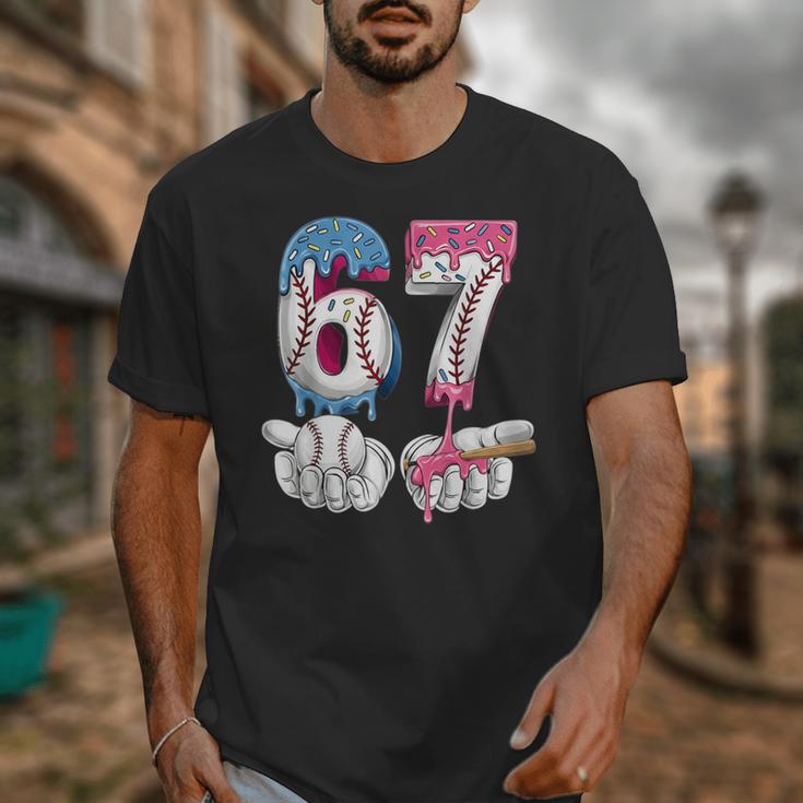 Baseball 67 Ice Cream Drip Six Seven Boys Girls Meme Unisex T-Shirt Baseball 67 Ice Cream Drip Six Seven Boys Girls Meme Unisex T-Shirt