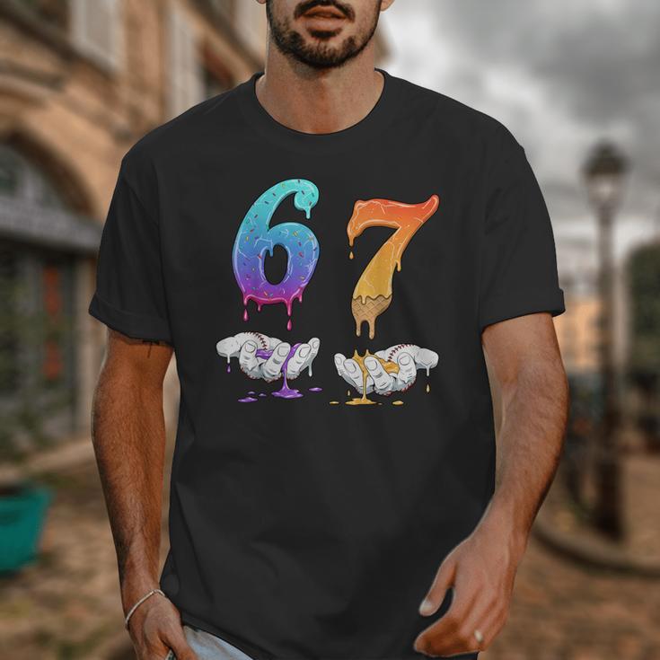 Baseball 67 Ice Cream Drip Six Seven Boys Meme Unisex T-Shirt