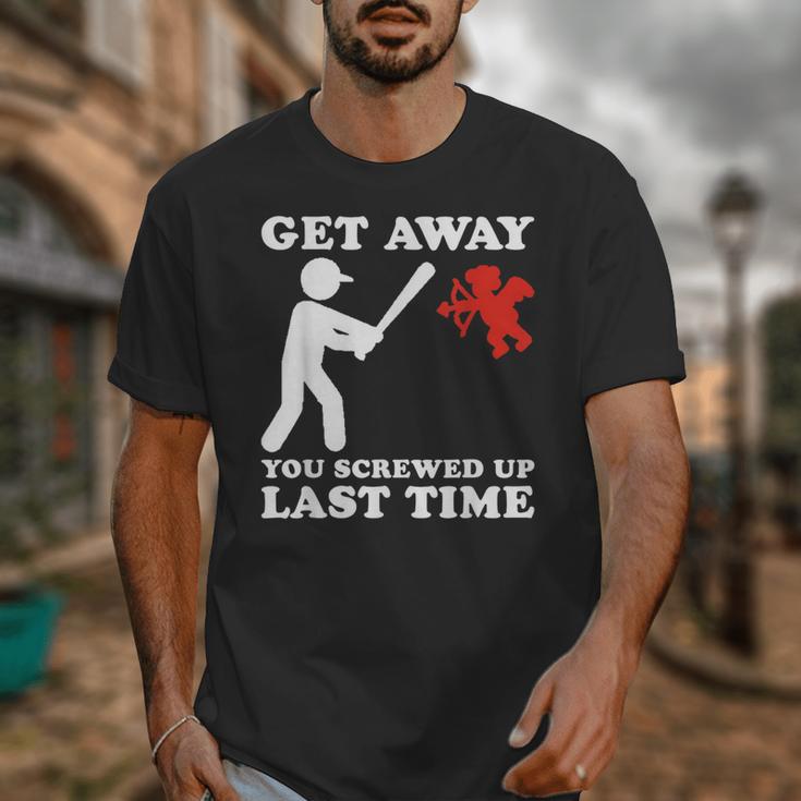 Baseball Anti Valentine Humor Cupid Joke Men Women Unisex T-Shirt
