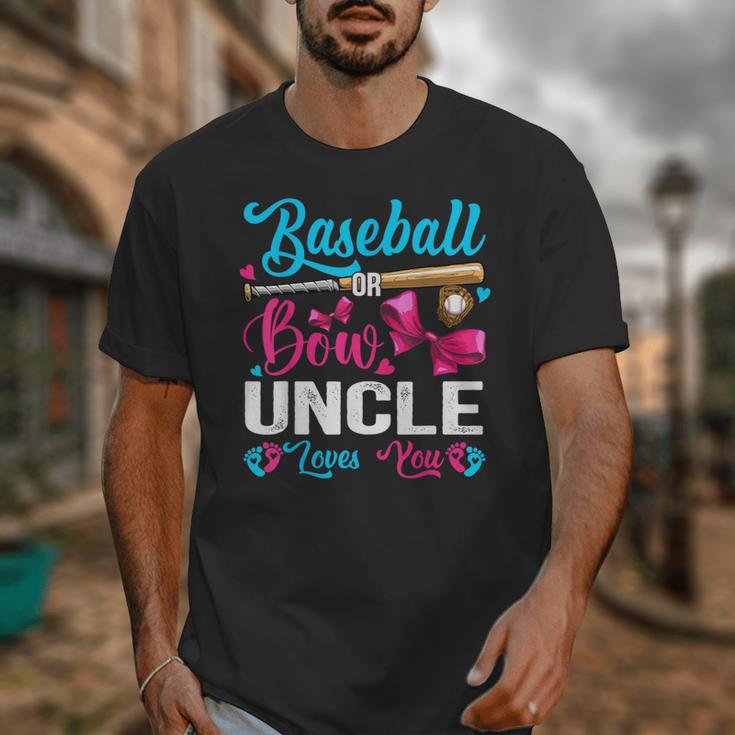 Baseball Or Bows Uncle Loves You Gender Reveal Unisex T-Shirt Baseball Or Bows Uncle Loves You Gender Reveal Unisex T-Shirt
