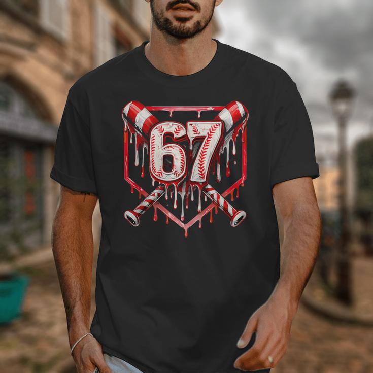 Baseball Candy Cane Drip 6 7 Six Seven Meme Christmas Boys Unisex T-Shirt Baseball Candy Cane Drip 6 7 Six Seven Meme Christmas Boys Unisex T-Shirt