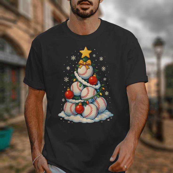 Baseball Christmas Tree Lights Santa Sport Player Lover Xmas Unisex T-Shirt Baseball Christmas Tree Lights Santa Sport Player Lover Xmas Unisex T-Shirt