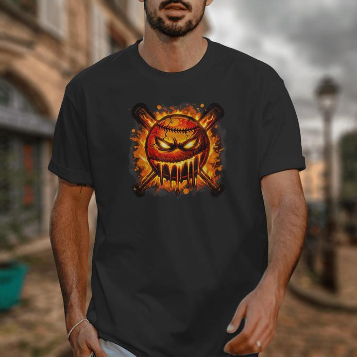 Baseball Drip Angry Lava Slime Ball Graphic Unisex T-Shirt