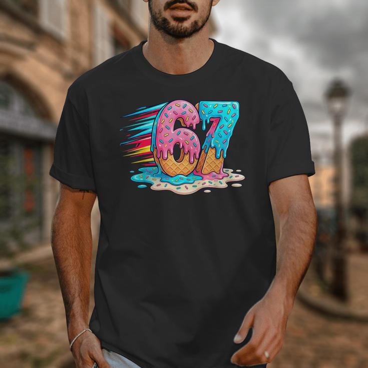 Baseball Drip Ice Cream 67 Graffiti Splash Melt Unisex T-Shirt Baseball Drip Ice Cream 67 Graffiti Splash Melt Unisex T-Shirt