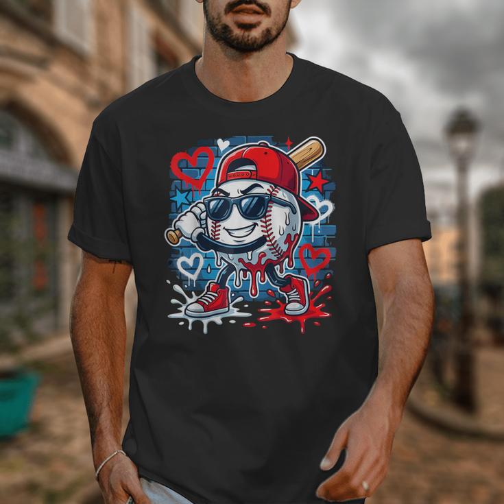 Baseball Drip Icecream Heart Valentine Day Boys Kids Red Unisex T-Shirt Baseball Drip Icecream Heart Valentine Day Boys Kids Red Unisex T-Shirt