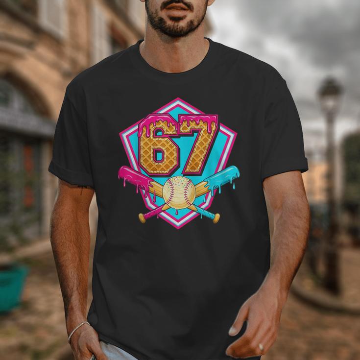 Baseball Drip Jersey Number 67 For Players & 67th Birthday Unisex T-Shirt Baseball Drip Jersey Number 67 For Players & 67th Birthday Unisex T-Shirt