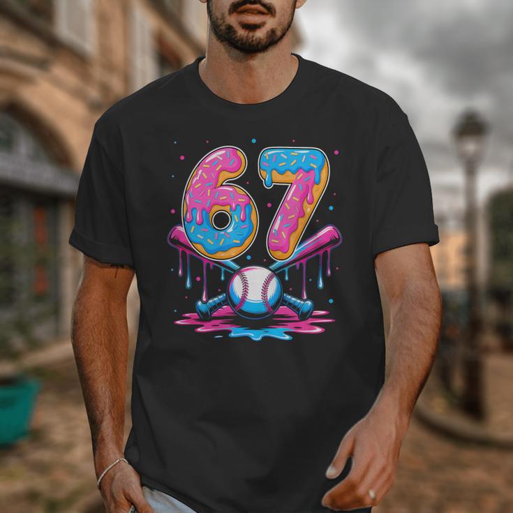 Baseball Drip Number 67 Player 67Th Birthday Baseball Meme Unisex T-Shirt