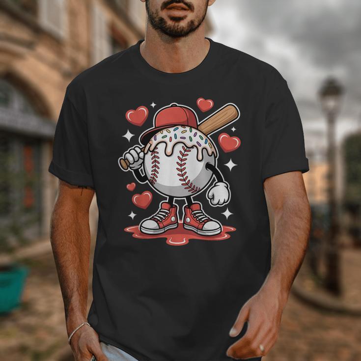 Baseball Drip Valentine Boys Women Men Hearts Sport Love Unisex T-Shirt