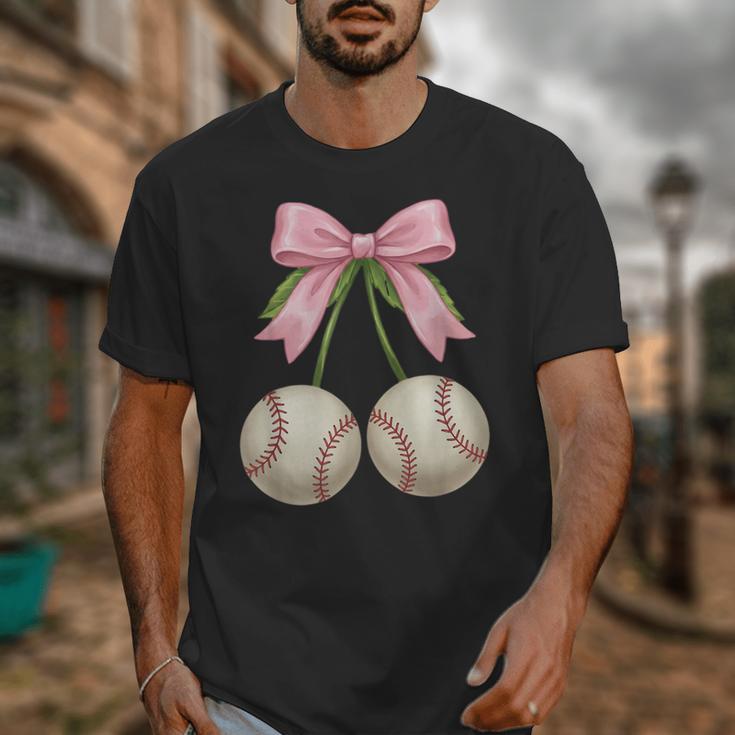 Baseball Girls Women Coquette Pink Bow Baseball Unisex T-Shirt Baseball Girls Women Coquette Pink Bow Baseball Unisex T-Shirt