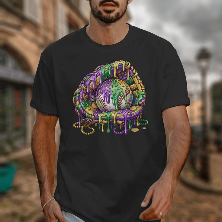 Baseball Glove Ice Cream Mardi Gras Dripping Boys Youth Kids Unisex T-Shirt Baseball Glove Ice Cream Mardi Gras Dripping Boys Youth Kids Unisex T-Shirt