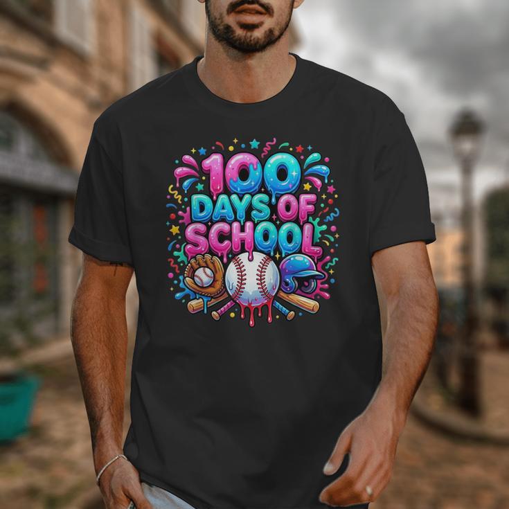 Baseball Ice Cream Drip 100 Days Of School Student Teacher Unisex T-Shirt Baseball Ice Cream Drip 100 Days Of School Student Teacher Unisex T-Shirt