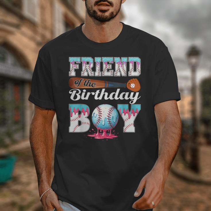 Baseball Ice Cream Drip Friend Of The Birthday Boy Unisex T-Shirt Baseball Ice Cream Drip Friend Of The Birthday Boy Unisex T-Shirt
