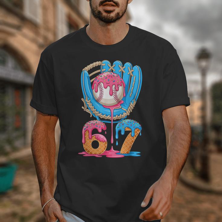 Baseball Ice Cream Drip Six Seven Gen Alpha Slang Meme 67 Unisex T-Shirt