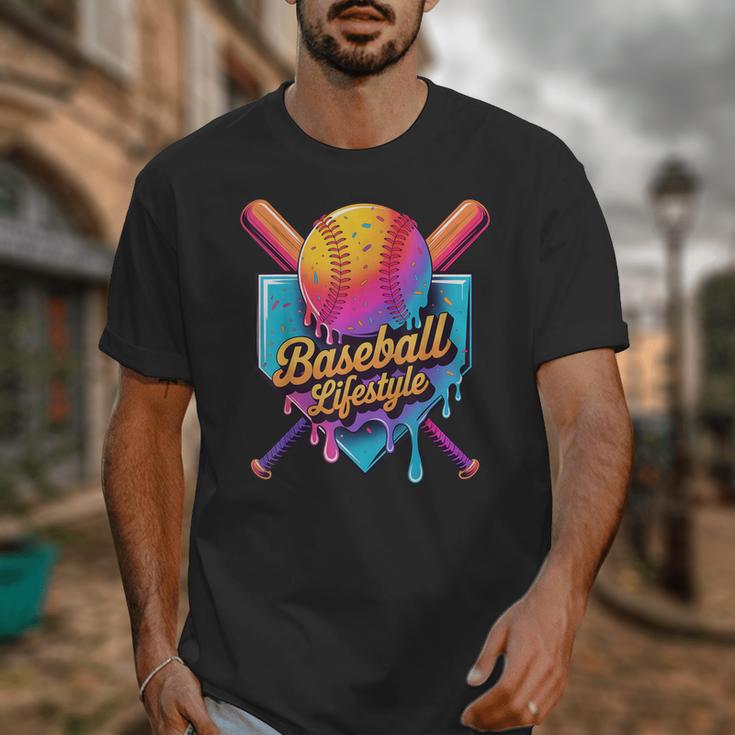 Baseball Lifestyle Drip Icecream Unisex T-Shirt Baseball Lifestyle Drip Icecream Unisex T-Shirt