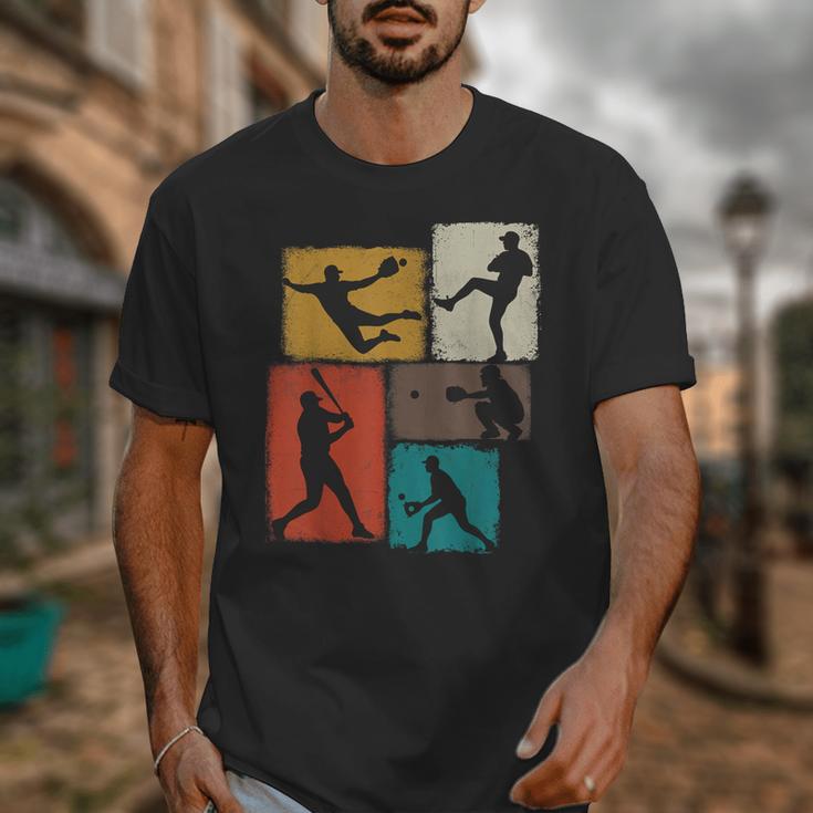 Baseball Player Collage Men Kids Coach Youth Boys Unisex T-Shirt