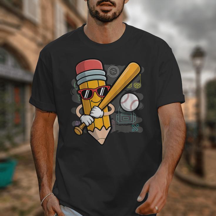 Baseball Player Pencil Back To School Cute Sport Students Unisex T-Shirt Baseball Player Pencil Back To School Cute Sport Students Unisex T-Shirt