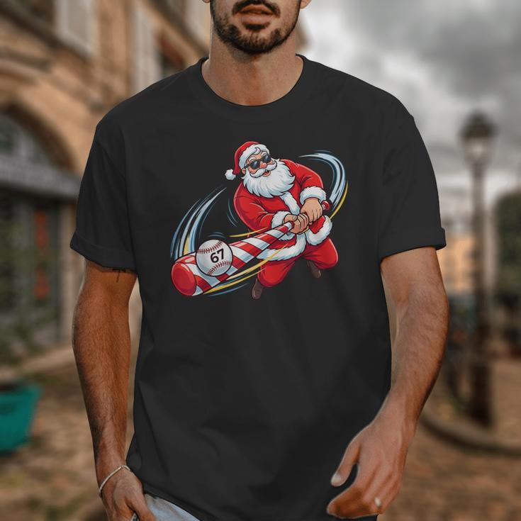 Baseball Santa 67 Christmas Xmas Pajamas Boys Unisex T-Shirt