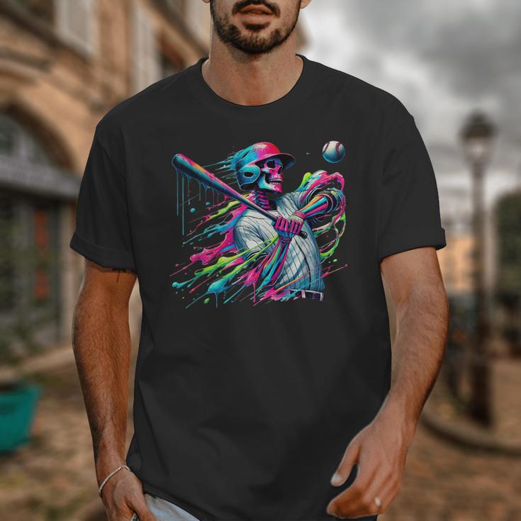 Baseball Skeleton Ice Cream Drip Baseball Boys Youth Unisex T-Shirt Baseball Skeleton Ice Cream Drip Baseball Boys Youth Unisex T-Shirt