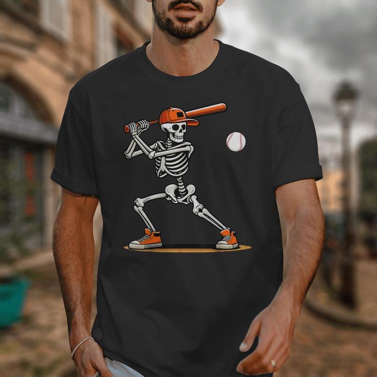 Baseball Skeleton Spooky Boys Halloween Baseball Player Unisex T-Shirt Baseball Skeleton Spooky Boys Halloween Baseball Player Unisex T-Shirt