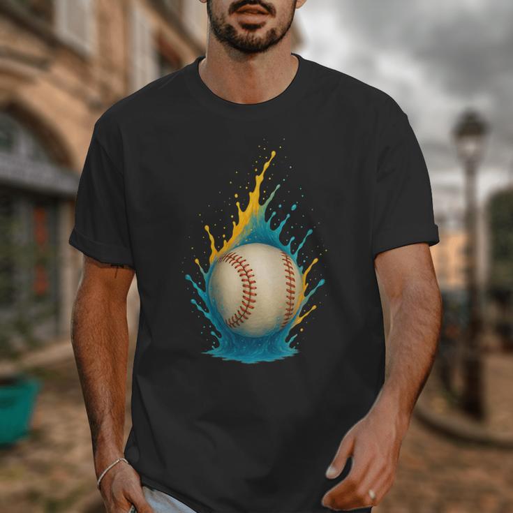 Baseball Splash Team Player For Kids Men Women Unisex T-Shirt