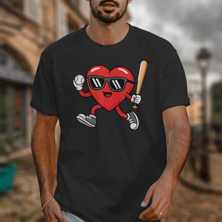 Baseball Valentines Day Heart Boys Sports Love Unisex T-Shirt