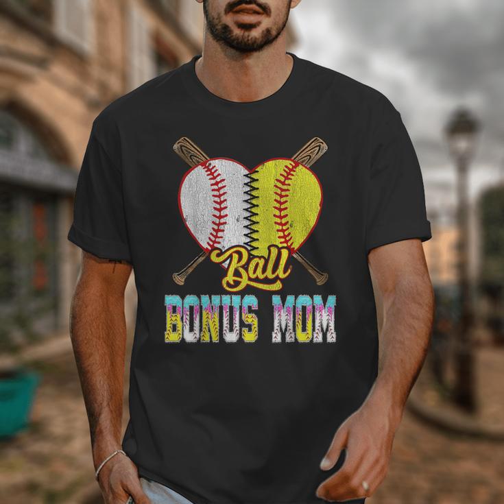 Bonus Mom Of Both Half Baseball Softball Ice Cream Drip Unisex T-Shirt Bonus Mom Of Both Half Baseball Softball Ice Cream Drip Unisex T-Shirt