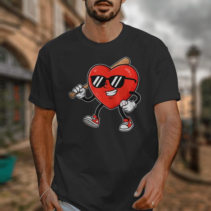 Boy Valentines Day Heart Love Baseball Boys Men Kids Unisex T-Shirt